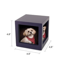 Purple Photo Cube Medium Pet Cremation Urn - Funeral.com, Inc.