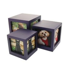 Purple Photo Cube Medium Pet Cremation Urn - Funeral.com, Inc.