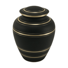 Radiant Brass Bands Black Adult Cremation Urn - Funeral.com, Inc.