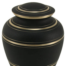 Radiant Brass Bands Black Adult Cremation Urn - Funeral.com, Inc.