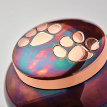 Raku Bronze Two Paw Prints Large Pet Cremation Urn - Funeral.com, Inc.