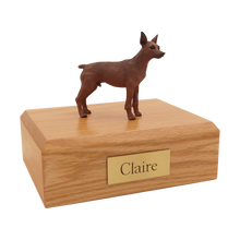 Red and Brown Miniature Pincher, Standing Figurine Pet Cremation Urn - Funeral.com, Inc.