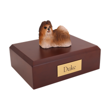 Red and White Shih Tzu, Standing Figurine Pet Cremation Urn - Funeral.com, Inc.
