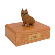 Red Brussels Griffon, Sitting Figurine Pet Cremation Urn - Funeral.com, Inc.