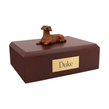 Red Dachshund, Lying Down Figurine Pet Cremation Urn - Funeral.com, Inc.