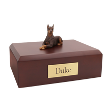 Red Doberman, Resting Figurine Pet Cremation Urn - Funeral.com, Inc.