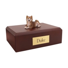 Red Husky, Lying Down Figurine Pet Cremation Urn - Funeral.com, Inc.