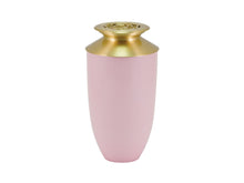 Rose Blush Aluminum Adult Cremation Urn with Brass Rose Lid - Funeral.com, Inc.