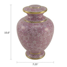 Rose Cloisonné Gold Accent Adult Cremation Urn - Funeral.com, Inc.