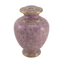 Rose Cloisonné Gold Accent Adult Cremation Urn - Funeral.com, Inc.