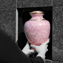 Rose Cloisonné Gold Accent Adult Cremation Urn - Funeral.com, Inc.