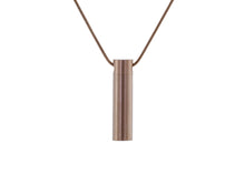 Rose Gold Cylinder w/ Cubic Zirconia Cremation Necklace - Funeral.com, Inc.