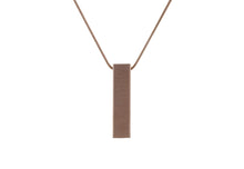 Rose Gold Pillar w/ Cubic Zirconias, 19" Chain Cremation Necklace - Funeral.com, Inc.