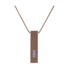 Rose Gold Pillar w/ Cubic Zirconias, 19" Chain Cremation Necklace - Funeral.com, Inc.