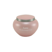 Round Pink Brass Small Pet Cremation Urn - Funeral.com, Inc.