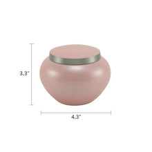 Round Pink Brass Small Pet Cremation Urn - Funeral.com, Inc.