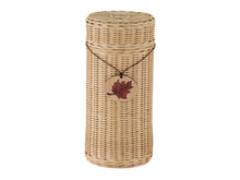 Round Wood Pendant with Leaf Design - Funeral.com, Inc.