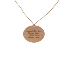 Round Wood Pendant with Rose Design - Funeral.com, Inc.