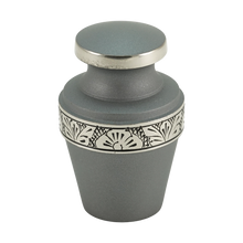 Rustic Pewter Brass Engraved Accent Band Keepsake Urn - Funeral.com, Inc.