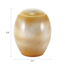 Sandy White Dome - Top Ceramic Adult Cremation Urn - Funeral.com, Inc.