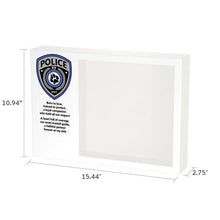 Shadow Box Urn for Large Pet Ashes & Memento with K9 Badge Design - Funeral.com, Inc.