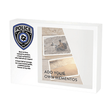 Shadow Box Urn for Large Pet Ashes & Memento with K9 Badge Design - Funeral.com, Inc.