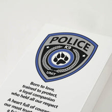 Shadow Box Urn for Large Pet Ashes & Memento with K9 Badge Design - Funeral.com, Inc.
