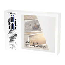 Shadow Box Urn for Large Pet Ashes & Memento with K9 Hero Design - Funeral.com, Inc.