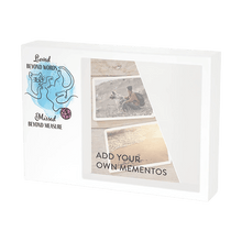 Shadow Box Urn for Pet Ashes & Mementos with Blue Cat & Yarn Design - Funeral.com, Inc.