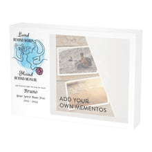 Shadow Box Urn for Pet Ashes & Mementos with Blue Cat & Yarn Design - Funeral.com, Inc.