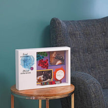 Shadow Box Urn for Pet Ashes & Mementos with Blue Cat & Yarn Design - Funeral.com, Inc.