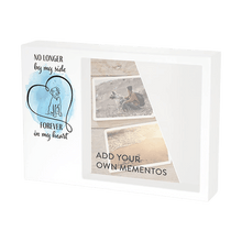 Shadow Box Urn for Pet Ashes & Mementos with Blue Dog & Heart Design - Funeral.com, Inc.