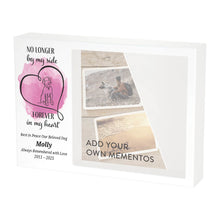 Shadow Box Urn for Pet Ashes & Mementos with Pink Dog & Heart Design - Funeral.com, Inc.