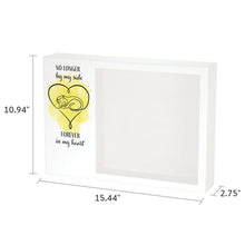 Shadow Box Urn for Pet Ashes & Mementos with Yellow Cat & Heart Design - Funeral.com, Inc.