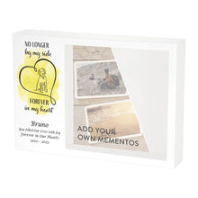 Shadow Box Urn for Pet Ashes & Mementos with Yellow Dog & Heart Design - Funeral.com, Inc.