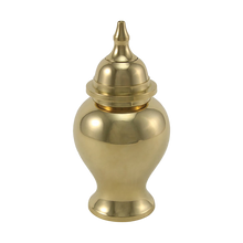 Shiny Brass Small Pet Cremation Urn - Funeral.com, Inc.
