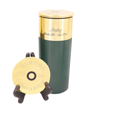 Shotgun Shell Extra Large Pet Cremation Urn - Black & Green - Funeral.com, Inc.