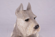 Silver & Cream Schnauzer with Ears Up Figurine Extra Large Pet Urn - Funeral.com, Inc.