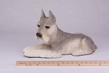 Silver & Cream Schnauzer with Ears Up Figurine Extra Large Pet Urn - Funeral.com, Inc.
