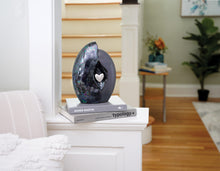 Silver Heart Two - Tone Black Ceramic Adult Cremation Urn - Funeral.com, Inc.