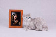 Silver & White Coat Shorthair Cat Figurine Pet Urn - Funeral.com, Inc.