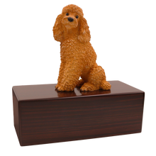 Simply Series Apricot Poodle, Sitting Figurine Pet Cremation Urn - Funeral.com, Inc.