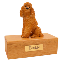 Simply Series Apricot Poodle, Sitting Figurine Pet Cremation Urn - Funeral.com, Inc.