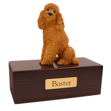 Simply Series Apricot Poodle, Sitting Figurine Pet Cremation Urn - Funeral.com, Inc.