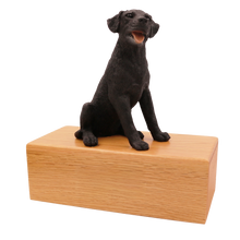 Simply Series Black Labrador, Sitting Figurine Pet Cremation Urn - Funeral.com, Inc.