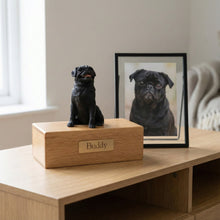 Simply Series Black Pug, Sitting Figurine Pet Cremation Urn - Funeral.com, Inc.