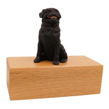 Simply Series Black Pug, Sitting Figurine Pet Cremation Urn - Funeral.com, Inc.
