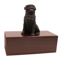 Simply Series Black Pug, Sitting Figurine Pet Cremation Urn - Funeral.com, Inc.
