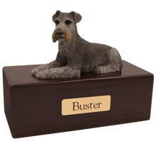 Simply Series Black & Silver Schnauzer, Resting Figurine Pet Cremation Urn - Funeral.com, Inc.