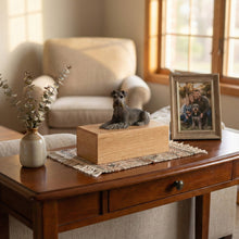 Simply Series Black & Silver Schnauzer, Resting Figurine Pet Cremation Urn - Funeral.com, Inc.